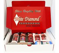 White Diamond Detail Products Gift Set: Metal Polish, High Shine Metal Polish, Blue Pearl Polish, Diamond Coat Ceramic Sealant, Quick Detailer, Multi Purpose Dressing