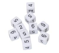 White Dice with Numbers, 20 Pieces 16mm Six Sided Dice with Numbers, Plastic Multifunctional Dice Board Game, Toy Bar, Home