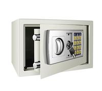 White Digital Safe Box with Digital PIN Code | Steel Lock Safe Box | High Security Safety Box | Home Office Money Cash Storage Box with 2 Keys, 8.5L