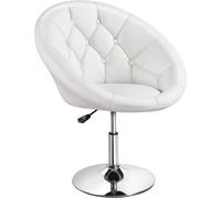 (White) Dining Chairs Barstool Height Adjustable Tub Chair