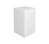 White Display Pedestal Stand for Events - 15.7"x15.7"x27.6" Square Cube Column for Wedding Decorations, Dessert Table Props, Ideal for Parties, Sculptures & Exhibitions