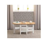 (White/Distressed Waxed Pine) Santos Drop Leaf Coffee Tables Waxed Pine