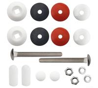White Diving Board Mounting Kit for Two Hole Residential Boards, 304 Stainless Steel Hardware Replacement Set with Bolts, Washers, and Nuts for Pool Safety