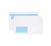 White DL Window Envelopes 40 Pack Peel & Seal, 80gsm Premium Quality Paper A4 Fold-into-Thirds Business Mailing Envelope Use for Bills, Letters, Invoices & Business Post White Mail