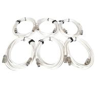 White DMX Lighting Cables 10M Length 3pin XLR Connection Supplied in Pack of 6