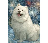 White Dog 1000 Piece Jigsaw Puzzles for Adults, Colourful, Challenging & Brainteasing Adult puzzles 1000 Pieces Animal, Fun jigsaws for The Whole Family 30x20 inch