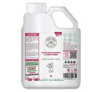 White Dog Shampoo Conditioner 1L with Herbal Violet for Urine Stain Removal and Itchy Sensitive Skin - Medicated Puppy Safe