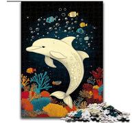 White Dolphin Jigsaw Puzzles 1000 Pieces for Adults Teens, Educational Games Home Decoration Suitable for Desktop Decoration (50x75cm)