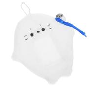 White Dolphin Plush Photocard Keychain Holder for Cards and Transit | Soft-touch Feel, Fluffy Texture, School Campus Use, Backpack Clip, Key Ring Included Random Color