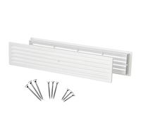 White Door Vent Cover 450x92mm - Plastic Ventilation Grille - 17.7"x3.6" Vents for Interior Doors Two Sided - Bathroom Ventilation Grille - Door Return Air Register with Screws by Steinberg14