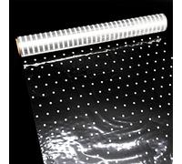 White Dot Cellophane Wrap, 30meter x 40cm White Dot Cellophane Roll Florist Wrapping Cellophane for Gift Fruit Flower Bouquet Craft Basket Supplies