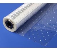 White dot on Clear cellophane, Florists, Crafts, Wrapping, hampers.80cm x 20m Roll.