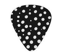 White Dot Pattern Print 12 Pieces Guitar Picks For Guitars And Ukulele, Unique Guitar Present