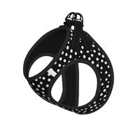 White Dot Pattern Print Reflective Pet Leash Vest For Small Dogs & Cats, Adjustable Outdoor Walking Hiking Vest
