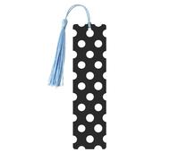 White Dot Pattern Printed Metal Bookmarks S - Sky Blue Lightweight Aluminium Book Marker for Books, Journals & Gifts, Ideal Book Lovers, Holiday Decor & Crafts