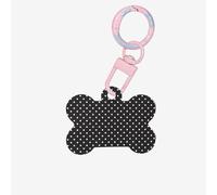White Dot Pattern Printing Acrylic Dog Bone Ornament,Dog Tags Personalized Pet Ornament, Key Chain Bone Shaped Id Tags
