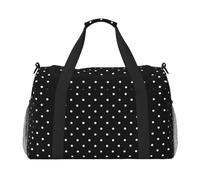 White Dot Pattern Travel Duffel Bag Weekend Bag Weekender Overnight Carry On Hand Bag Workout Sport Hospital
