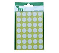 White Dots 13mm Stickers