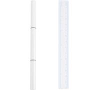 White Double End Marking Pen Set with Ruler for Eyebrow Positioning
