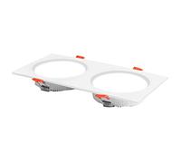 White Double Head Downlights 10W/14W/24W/36W LED Ceiling Spotlight Energy Saving Recessed Floodlight Aluminum Ultra-Thin Panel Light