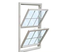 White Double Hung Window with Hollow Tempered Glass, Aluminum Frame Large Household Windows Replacement, Bathroom Vertical Sliding Window(559x965mm)