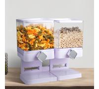 (White) Double Square Cereal Dispenser