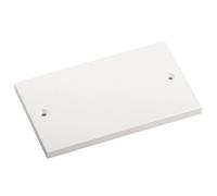 White Double Two Gang Blank Cover Socket Blanking Plate