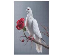 White Dove 1000 Piece Wooden Jigsaw Puzzles for Adults & Kids - Puzzle for Teens （78×53cm）