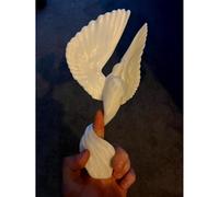 White Dove 3D Printed Christmas Tree Topper - High Quality White