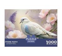 White Dove And Flower Jigsaw Puzzles for Adults Interesting Puzzle Game 1000 Piece Educational Games for Adults Gifts 38x26cm/1000pcs