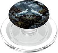 White Dove Bird Watcher Symbol Love Peace + Freedom PopSockets PopGrip for MagSafe