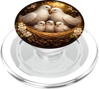 White Dove Bird Watcher Symbol Love Peace + Freedom PopSockets PopGrip for MagSafe