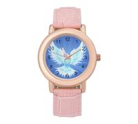 White Dove Bird Womens Wrist Watch Classic Leather Strap Bracelet Watch for Travel Work