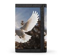 White Dove Flying in The Sun Casual Wallet Credit Card Holder Premium Document Organizer Case for Men And Women