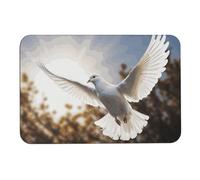 White Dove Flying in The Sun Diatom Mud Bath Mats Absorbs Moisture and Dirt,Door Mat with Non-Slip Rubber Backing,Floor Mat Fit Under Door, for Bathroom Floor, Tub, Shower, Sink