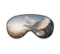 White Dove Flying in The Sun Eye Mask Soft Sleep Mask for Side Sleeper Light Blocking Night Eye Cover with Adjustable Strap Sleep Shade Cover Night Blindfold Eyeshade Sleeping Masks for Travel