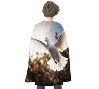 White Dove Flying in The Sun Halloween Cloak Reversible Vampire Cape Lightweight And Comfortable Witch Cape Cloak Halloween Cosplay Costumes for Women Men