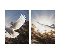 White Dove Flying in The Sun Passport Holder Ultra Slim PU Leather Travel Document Organizer Compact Premium International US Passport Protector Cover for Women Men