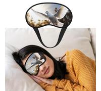White Dove Flying in The Sun Sleep Mask for Side Sleeper Blackout Eye Mask for Sleeping Blindfold 3D Sleeping Mask for Men Women Soft Breathable Eye Cover for Meditation Light Blocking Travel