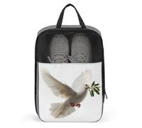 White Dove Flying Shoe Bag for Travel Daily Use Anti-dust Storage Carrier Golf Shoe Pouch