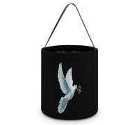 White Dove Halloween Tricking Or Treating Bags | Funny Easter Candy Bucket Reusable Tote Gift Bag