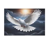 White Dove Jigsaw Puzzles for Adults 1000 Piece for Kids Woodenboard Puzzle Family Decoration （75×50cm）