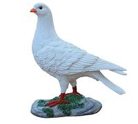 White Dove Statues, Bird on the Rocks Ornaments,Realistic Seabirds Figurine,Resin Fake Birds Crafts Sculpture Desktop Decor,A