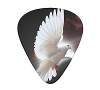 White Dove Sun Art Printed Guitar Picks With Organizer Storage Box 0.46 0.71 0.96 Mm Includes Thin Medium Heavy For Bass Electric Acoustic Guitars Ukulele 12 Pack