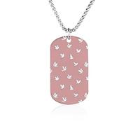 White Doves Flying Birds Personalized Photo Picture Necklace Memorial Pendant Dog Tag Jewelry