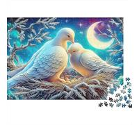 White Doves Jigsaw Puzzle 1000 Piece Jigsaw Puzzle for Adults Night Sky 38x26cm/1000pcs