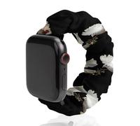 White Doves with Olives Branch Universal Scrunchie Watch Band Compatible with IWatch Series 11 10 9 8 7 Strap