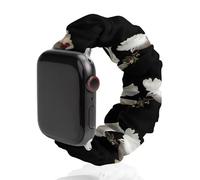 White Doves with Olives Branch Universal Scrunchie Watch Band Compatible with IWatch Series 11 10 9 8 7 Strap