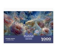White Dragon 1000-piece Puzzle 70x50cm/1000pcs, Colorful Flowers - Educational Stress-relief Game, Creative And Home Decoration, Gift for All Ages