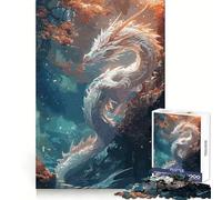 White Dragon Beast Fantasy Jigsaw Puzzles 1000 Pieces Think Training Quiet Recreation Defined Edges Heartfelt Gift (38x52cm)